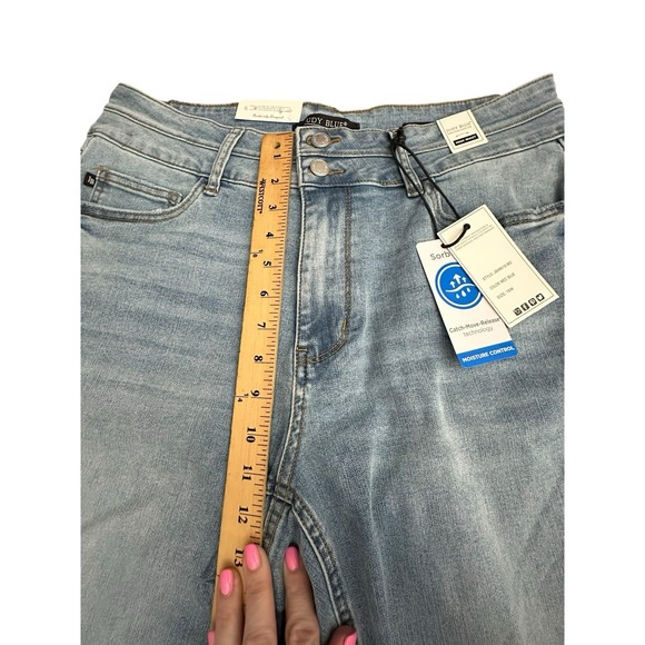 NWT Judy Blue Jeans Womens Size 16W Blue Wide Leg Crop Stretch Denim #G6-4 - Picture 7 of 15